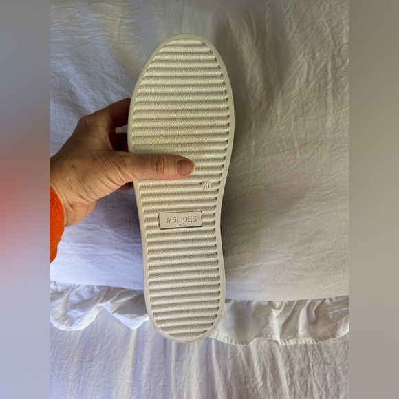 NWOT Anthropologie J/SLIDES Women's Green and Gray Camouflage Shoes. Size 10 - Picture 9 of 10